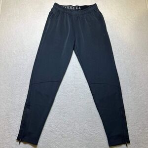 Russell Athletic Gray Ankle Zip Jogger Sweatpants Mini Logo Size M Dri-Power 360